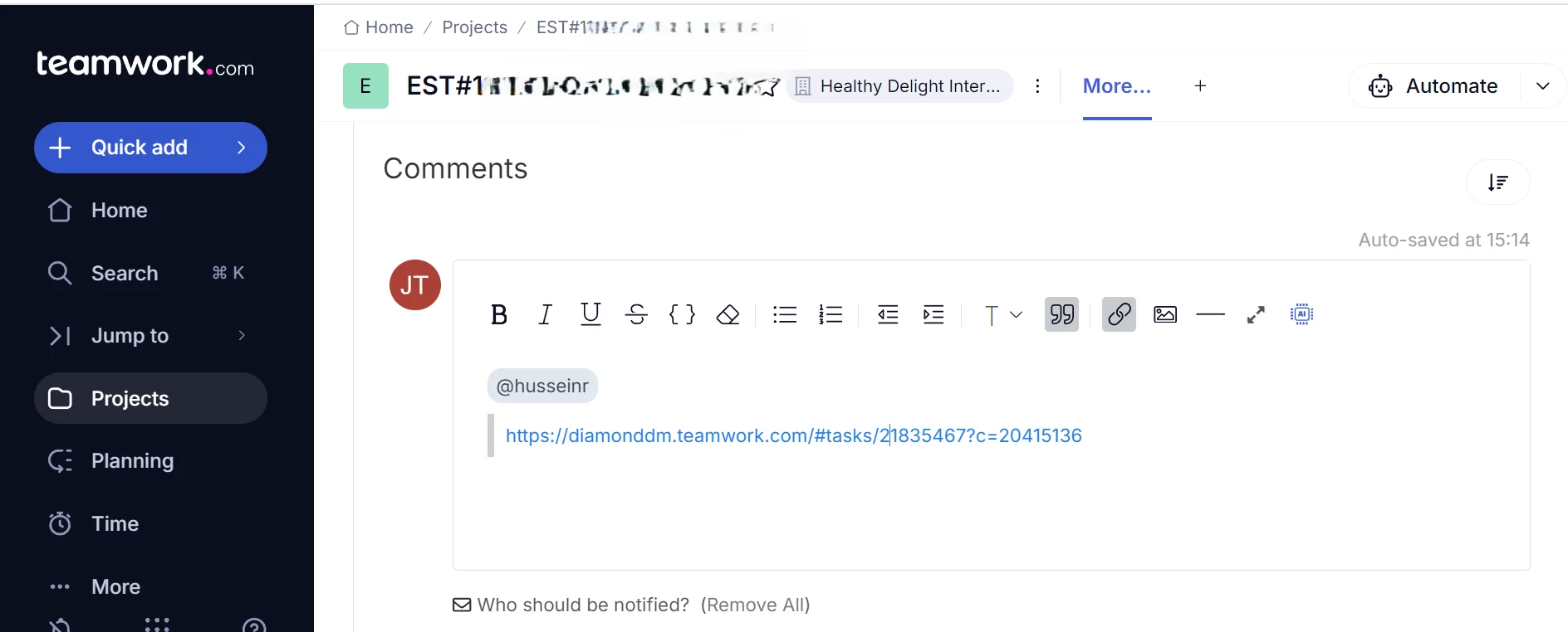 Teamwork Comment Quote Previous Comment